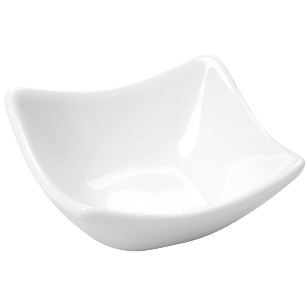 VEGA Mini-Schälchen Saxo; 50 ml, 7.5x7.5x3.5 cm (LxBxH); weiss; quadratisch; 12 Stück / Pack