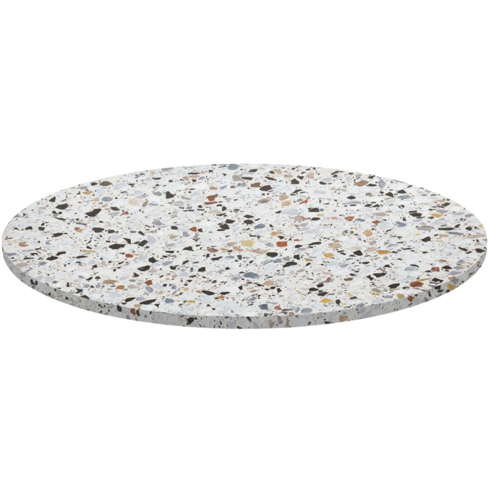 VEGA Indoor-Tischplatte Maliana rund; 60 cm (Ø); terrazzo; rund