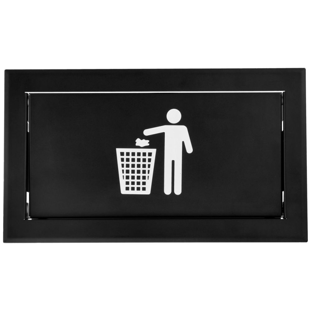 VEGA Abfallklappe Waste; 33x19x4.5 cm (LxHxT); schwarz; rechteckig
