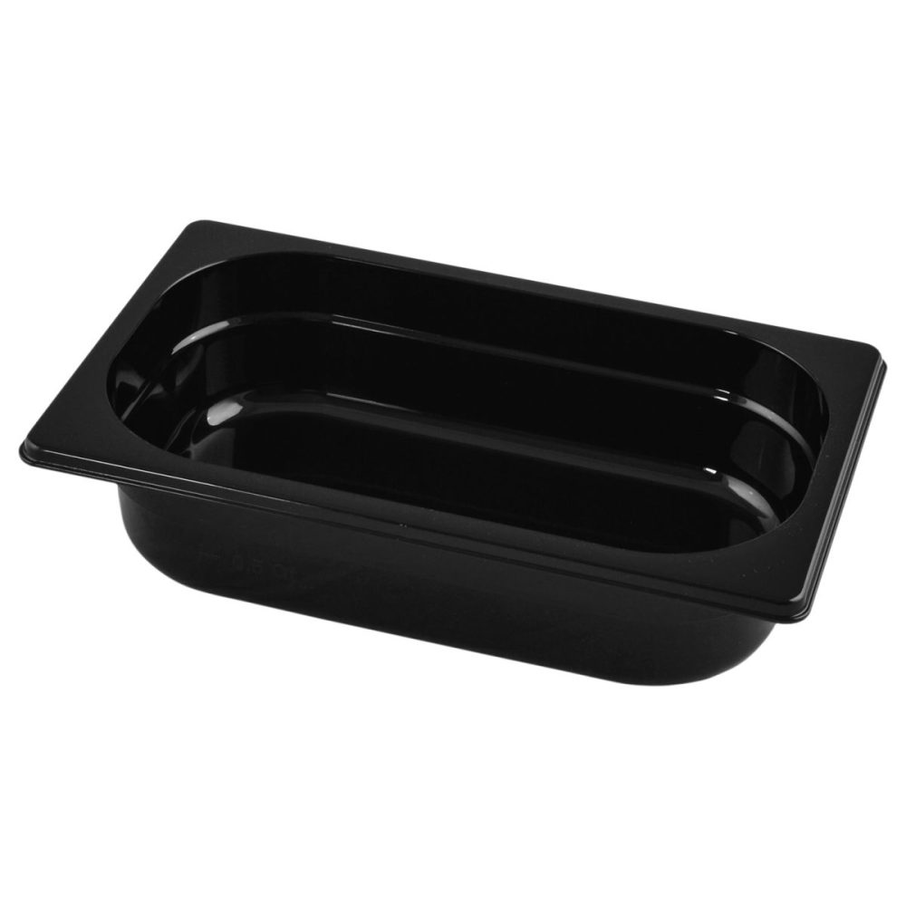 VEGA GN-Behälter Nero 1/4; GN 1/4, 1500 ml, 26.4x16.2x6.5 cm (LxBxT); schwarz