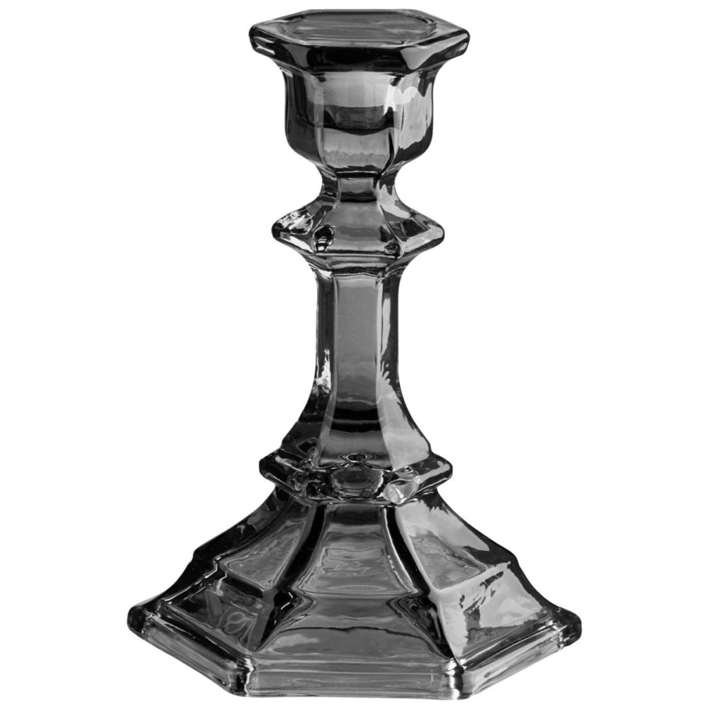 Kerzenhalter Fiella; 5x14.8 cm (ØxH); grau; 6 Stück / Pack