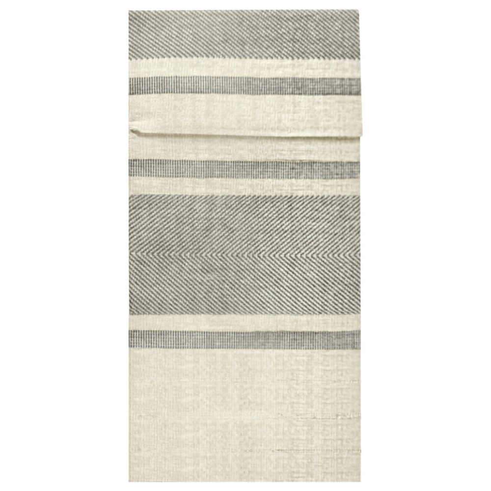 Ro.ial Bestecktasche Auris Airlaid; 40x40 cm (BxL); elfenbein/grau; 25 Stück / Pack