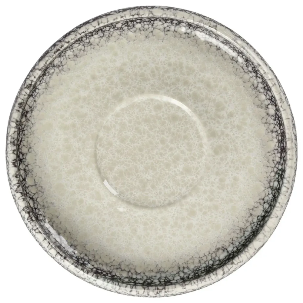 VEGA Kaffee-Untertasse Nagoya; 14x1.7 cm (ØxH); weiss/grau; 6 Stück / Pack