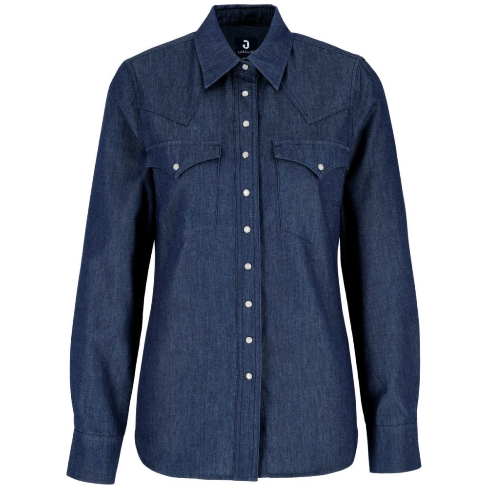 JOBELINE Damen Jeanshemd Ryan; Kleidergrösse 50; dunkelblau