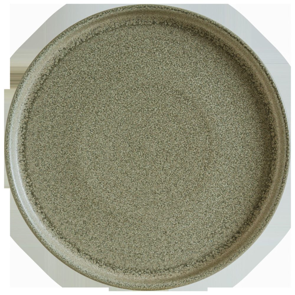 Bonna Teller flach Adelfa Ripple; 16x1.8 cm (ØxH); grün; rund; 12 Stück / Pack