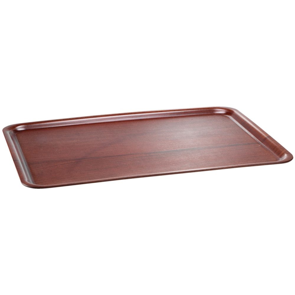 PULSIVA Serviertablett Tile; 60x45x1.6 cm (LxBxH); braun; rechteckig
