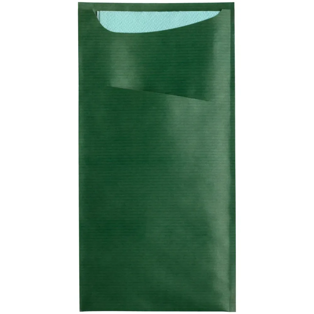 GARCIA DE POU Bestecktasche Besta; 11.2x22.5 cm (BxL); grün; 100 Stück / Pack