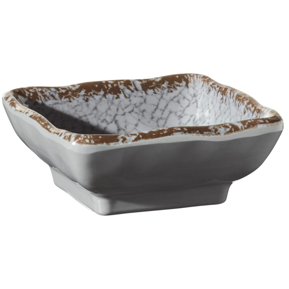 VEGA Schälchen Portage eckig; 65 ml, 7.2x7.2x3 cm (LxBxH); grau; quadratisch; 12 Stück / Pack