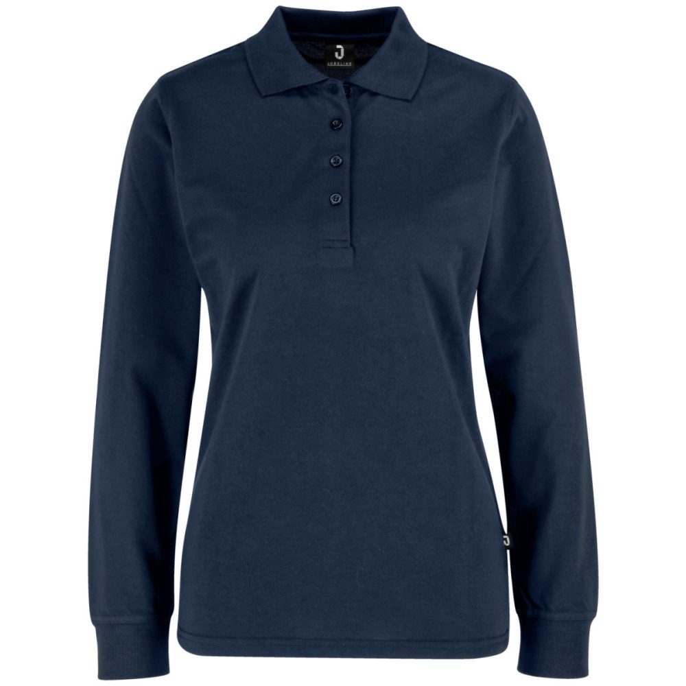 JOBELINE Damen Poloshirt Fly Langarm; Kleidergrösse XL; navy
