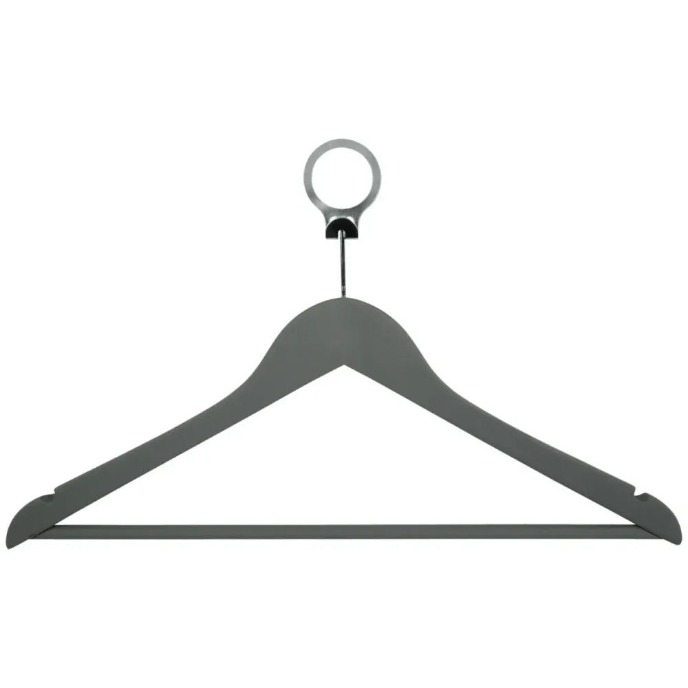 PULSIVA Hotel Kleiderbügel Colgado; 44.5x27 cm (LxH); grau; 12 Stück / Pack