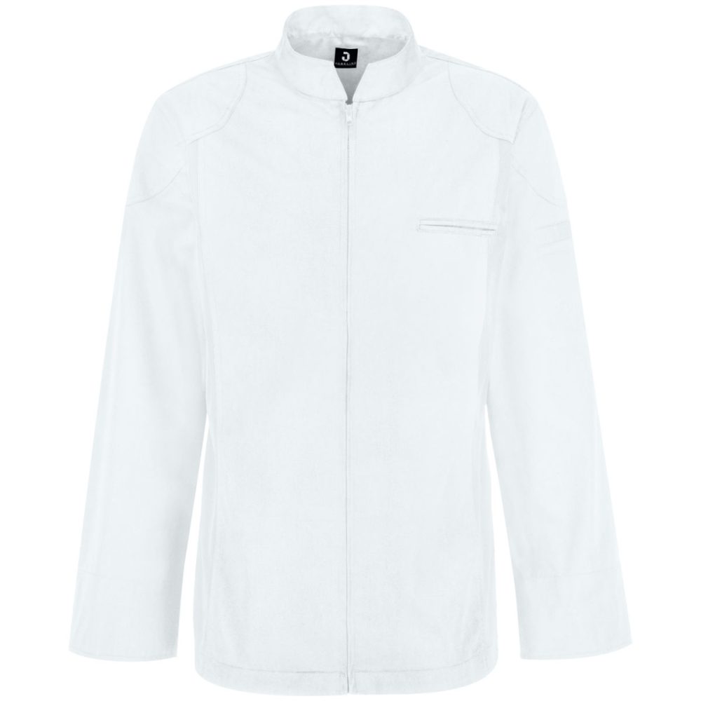 JOBELINE Herren Kochjacke Racer Langarm; Kleidergrösse 52; weiss