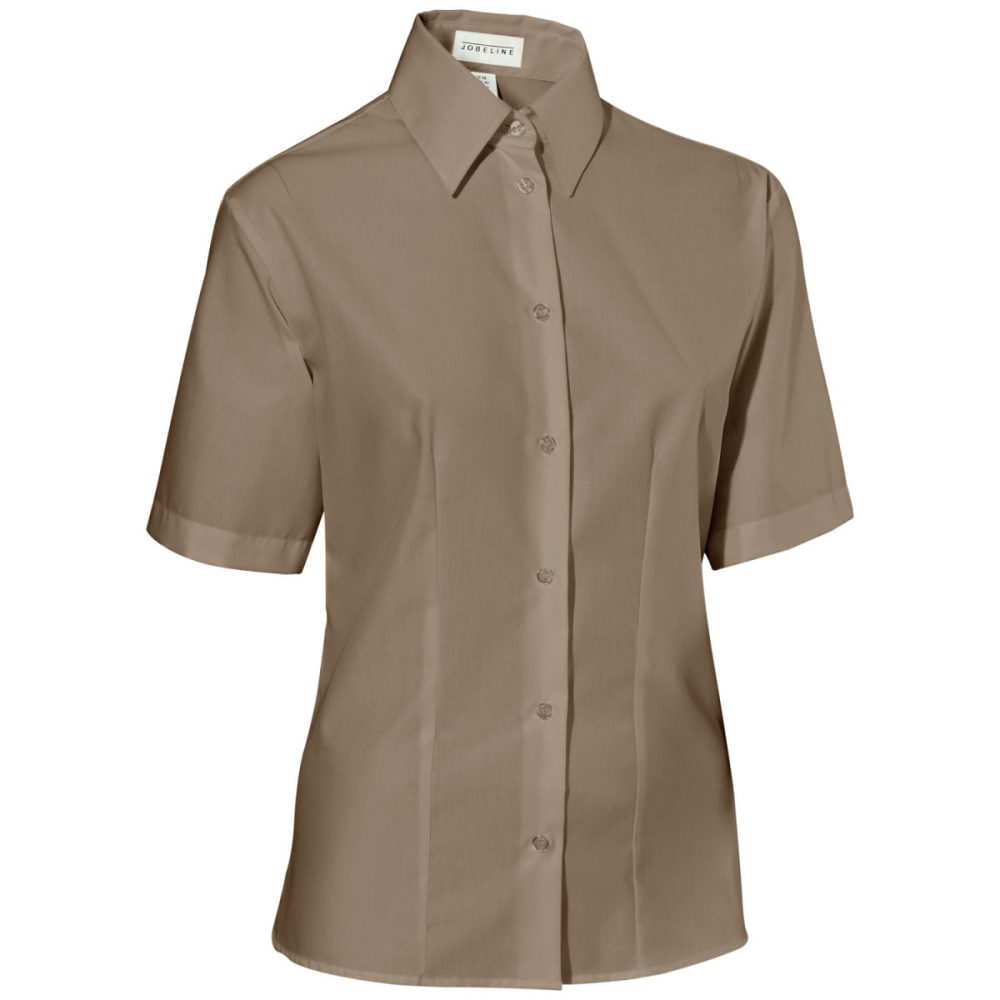 JOBELINE Damenbluse Filipa Halbarm; Kleidergrösse 40; taupe