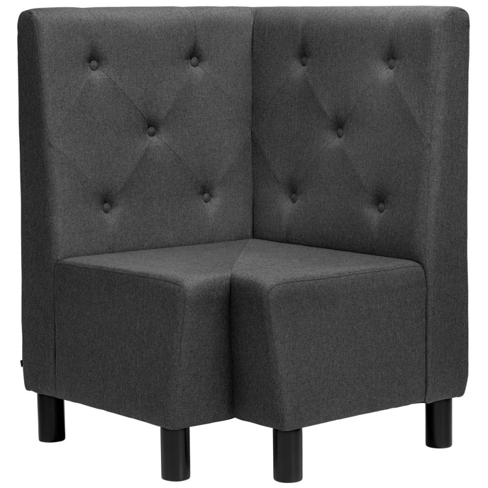 VEGA Eckbank Lerida II Stoff; 75x75x102 cm (BxTxH); anthrazit