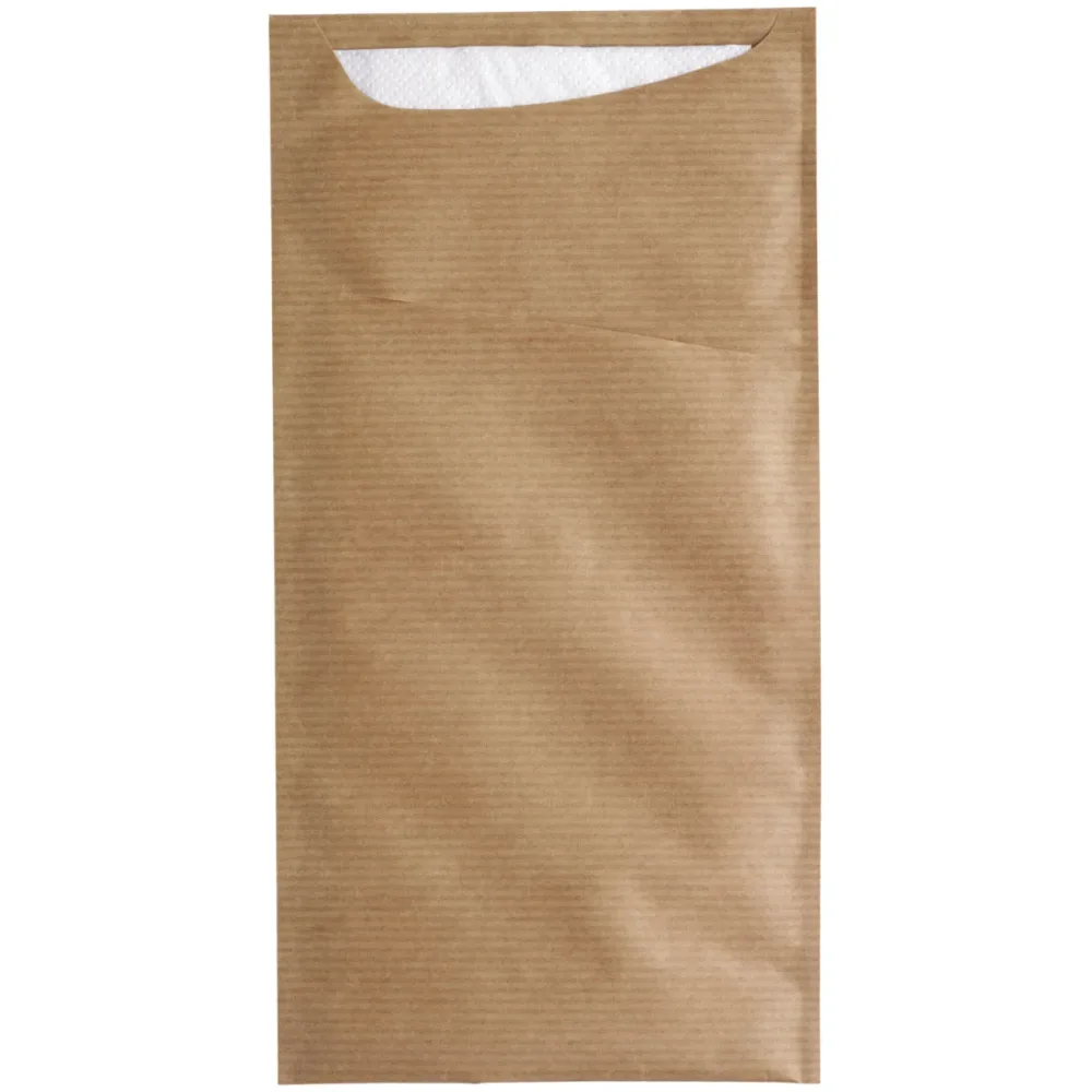GARCIA DE POU Bestecktasche Besta; 11.2x22.5 cm (BxL); natur; 100 Stück / Pack