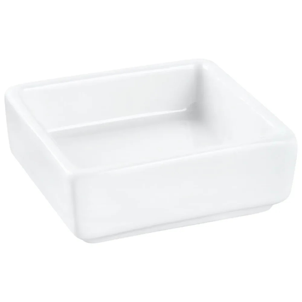 PULSIVA Mini-Schälchen Jill; 30 ml, 6.5x6.5x2.5 cm (LxBxH); weiss; quadratisch; 12 Stück / Pack