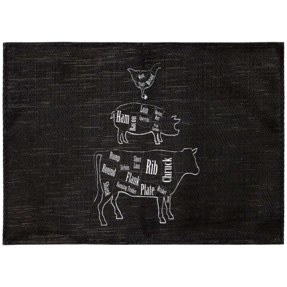 ERWIN M. Tischset Tenoris Animal; 33x45 cm (BxL); schwarz; 4 Stück / Pack