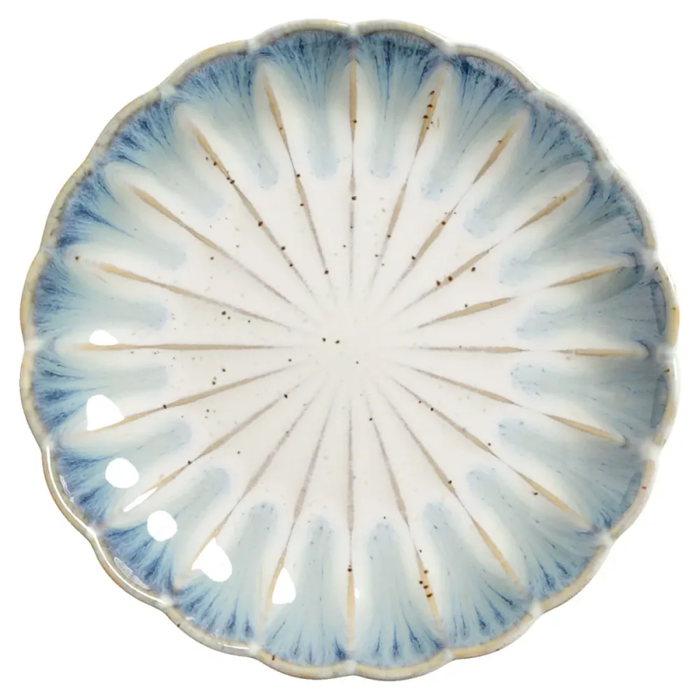 VEGA Teller flach Flora; 15.2x2.3 cm (ØxH); blau/beige; rund; 6 Stück / Pack