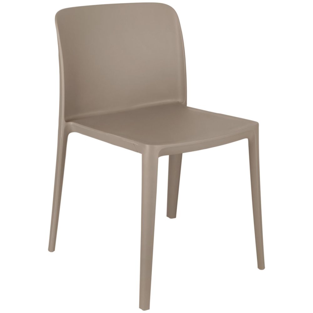 PULSIVA Kunststoffstuhl Rigg ohne Armlehne; 48x50x78 cm (BxTxH); taupe; 4 Stück / Pack