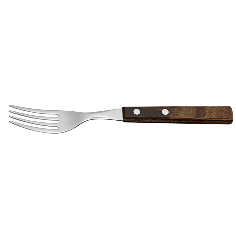 VEGA Pizza-/Steakgabel Picanha; 19.5 cm (L); silber, Griff braun; 12 Stück / Pack