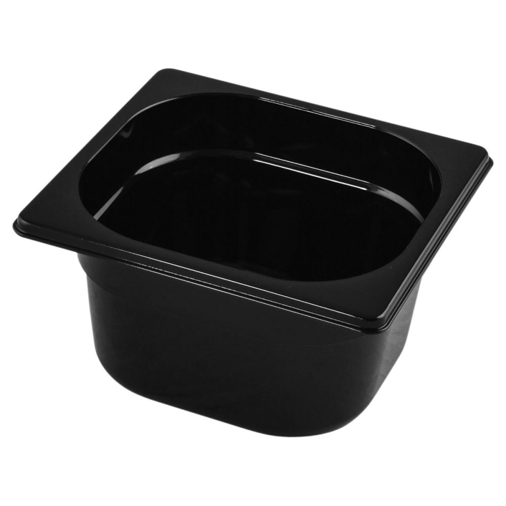 VEGA GN-Behälter Nero 1/6; GN 1/6, 1600 ml, 17.6x16.2x10 cm (LxBxT); schwarz