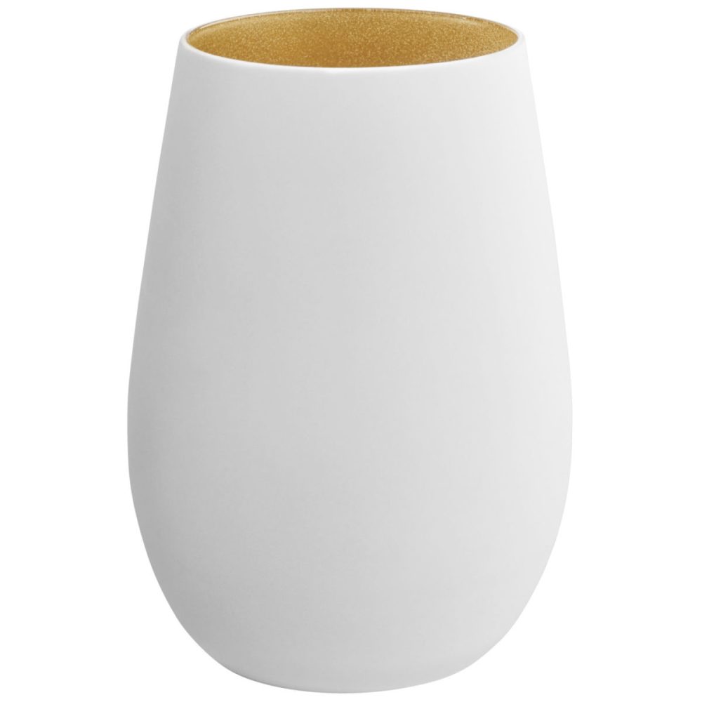 VEGA Becher Joleen; 460 ml, 6.4x12 cm (ØxH); weiss/gold; 6 Stück / Pack