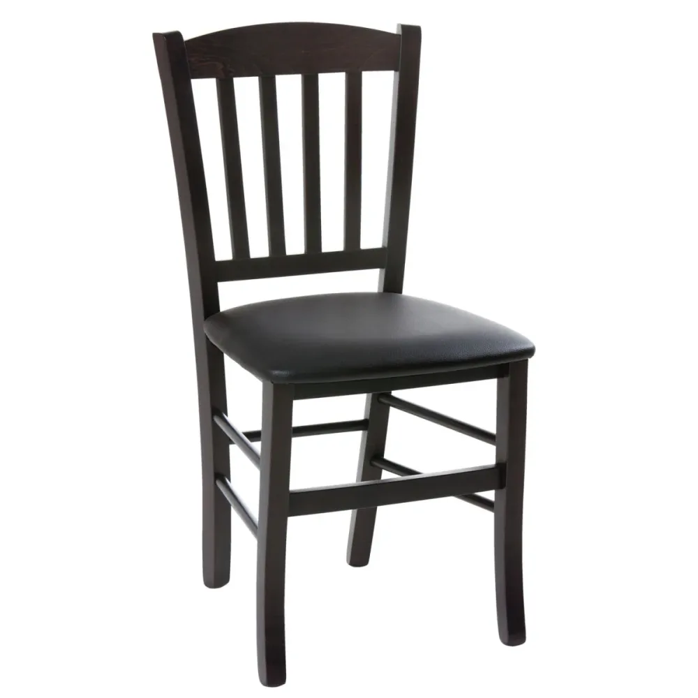 PULSIVA Holzstuhl Cottage 2; 46x52x87 cm (BxTxH); Sitz dunkelbraun, Gestell wenge; 2 Stück / Pack