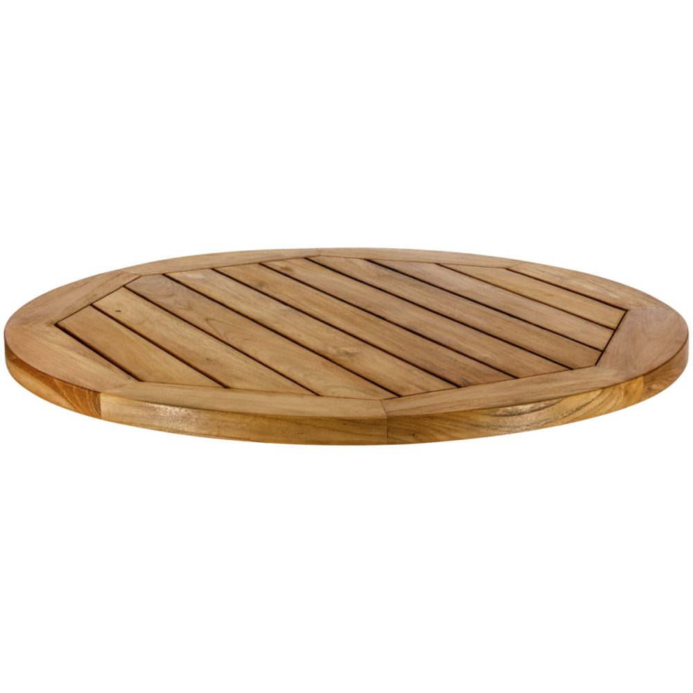 VEGA Outdoor-Teak-Tischplatte Mirello rund; 80 cm (Ø); braun; rund