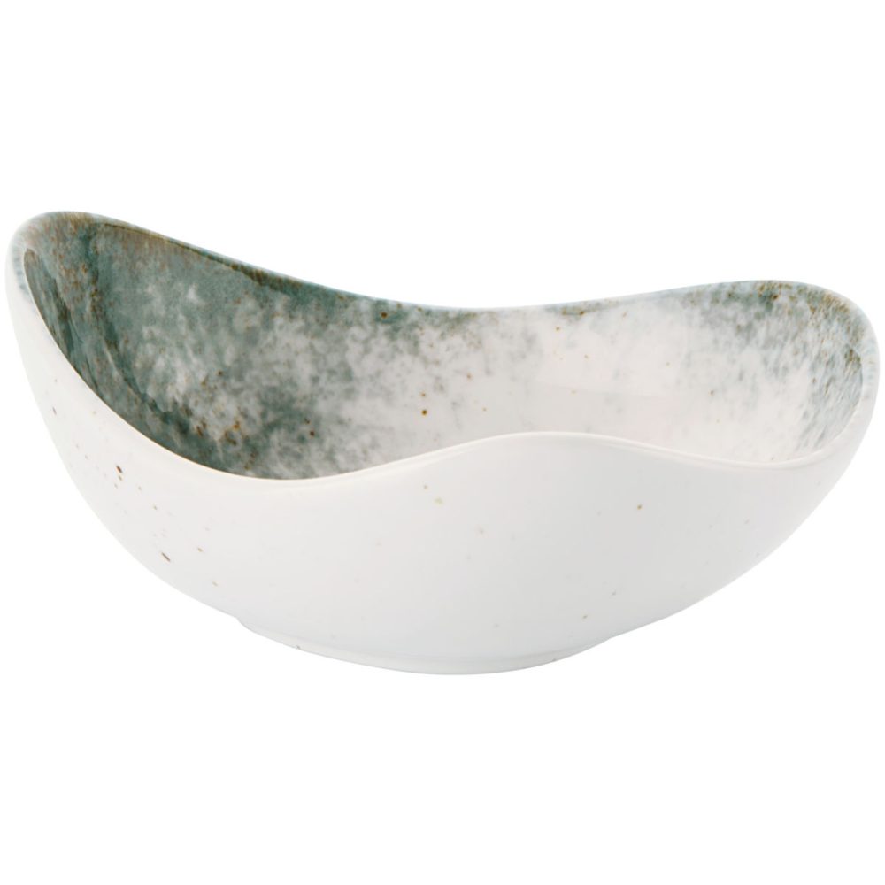 VEGA Schale Purior; 330 ml, 15.8x14.8x7 cm (LxBxH); weiss/petrol; oval; 6 Stück / Pack