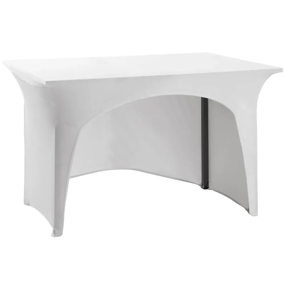 ERWIN M. Tischhusse Bankett Grace mit Aussparung; 74x120x74 cm (BxLxH); weiss; rechteckig