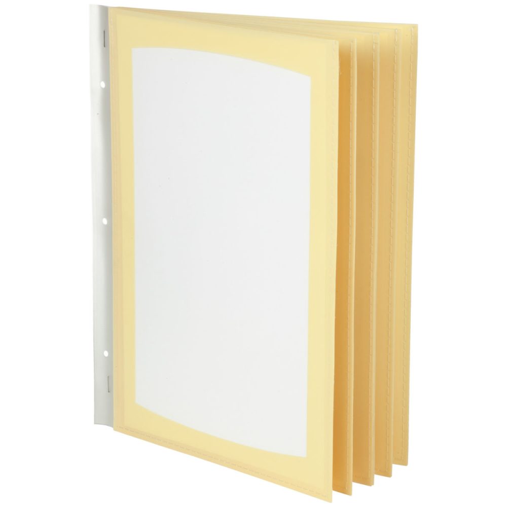 PULSIVA Speisekarteneinsätze; DIN A4; beige; 5 Stück / Pack