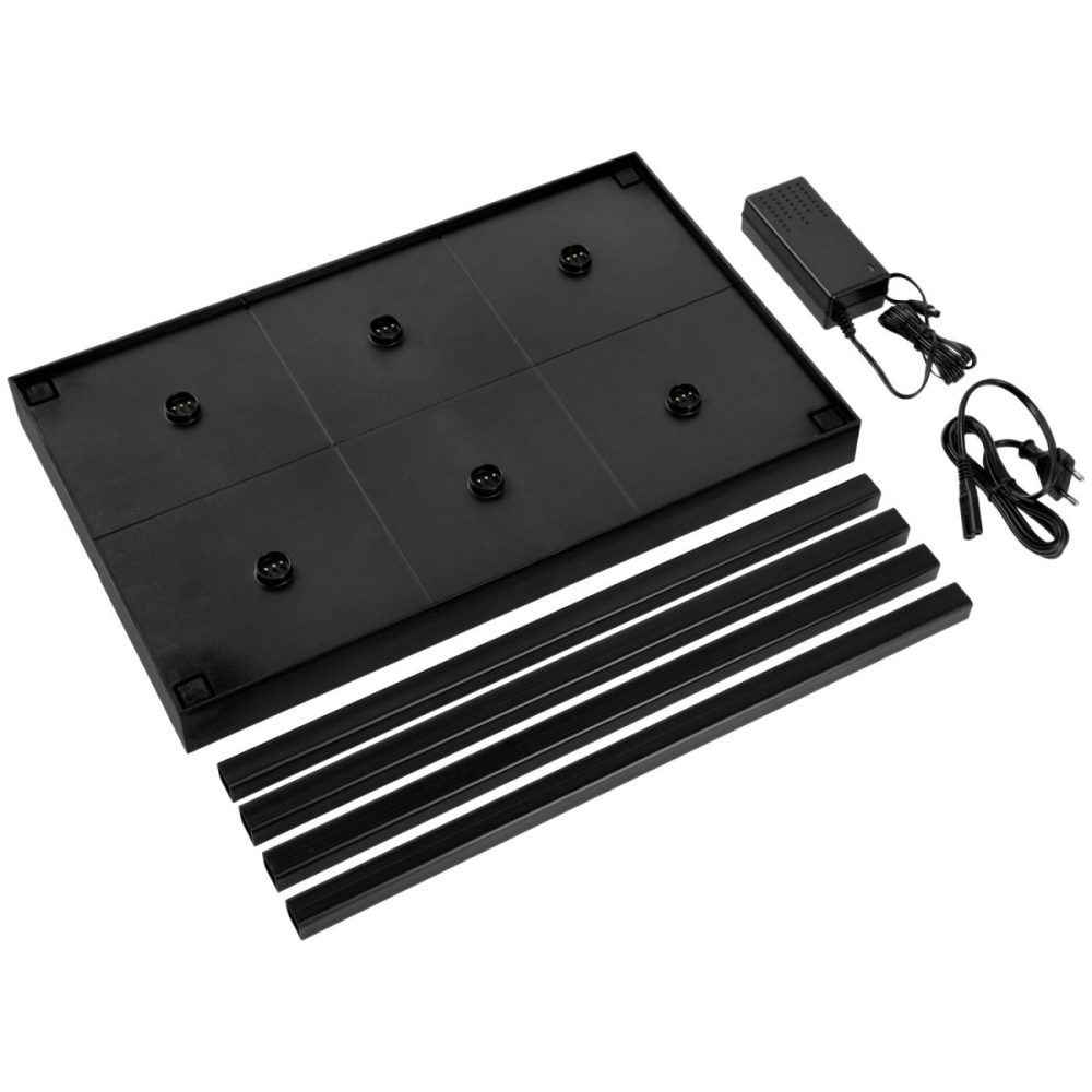 Konstsmide Ladestation für Tischleuchten 6 Plätze; 47x29x4 cm (LxBxH); schwarz
