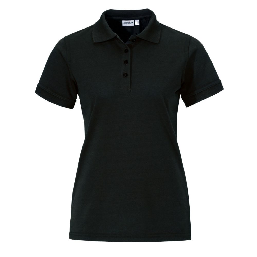 PULSIVA Damen Polo-Shirt Sunny Halbarm; Kleidergrösse L; schwarz