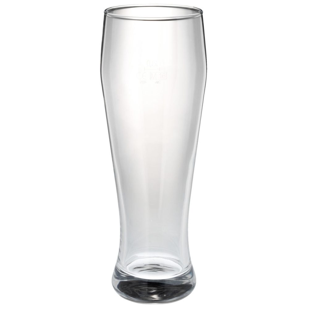VEGA Weizenbierglas Lauta; 665 ml, 8.4x23.4 cm (ØxH); transparent; 0.5 l Eichstrich, 6 Stück / Pack