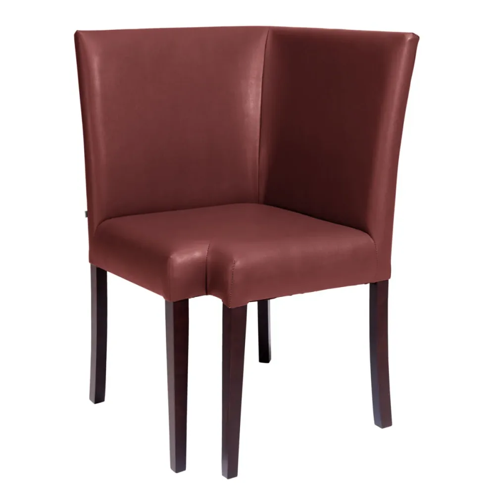 VEGA Eckelement Elegance; 63x63x95.5 cm (BxTxH); Sitz bordeaux, Gestell wenge