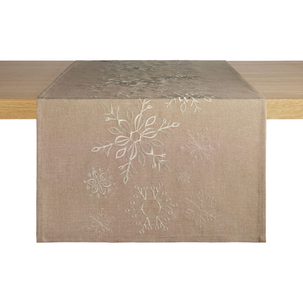 ERWIN M. Tischläufer Nova Star; 40x130 cm (BxL); sand/beige