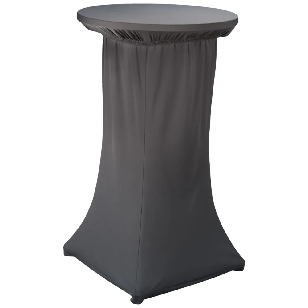 PULSIVA Stehtischhusse Stretch Onyx 2-teilig; 70x110 cm (ØxL); anthrazit