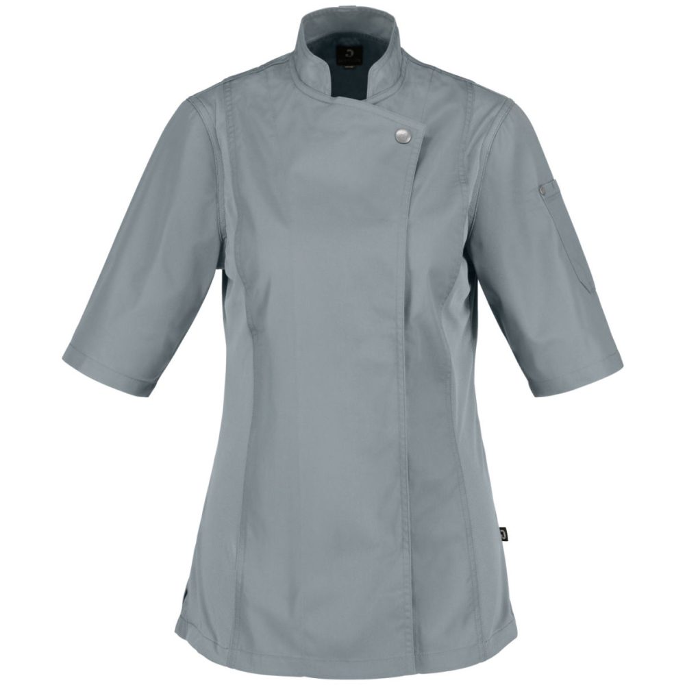 JOBELINE Damen Kochjacke Carter Kurzarm; Kleidergrösse 36; grau