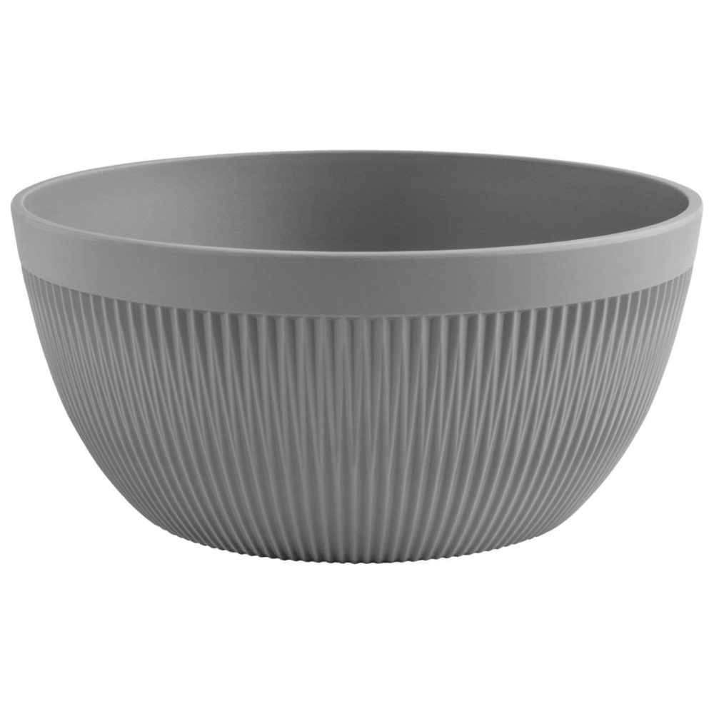 VEGA Schale Kanas rund mit Relief; 2700 ml, 23x10.5 cm (ØxH); grau; rund