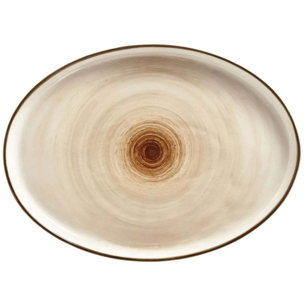VEGA Platte Limaro oval; 29x21.5x2.2 cm (LxBxH); braun; oval; 3 Stück / Pack