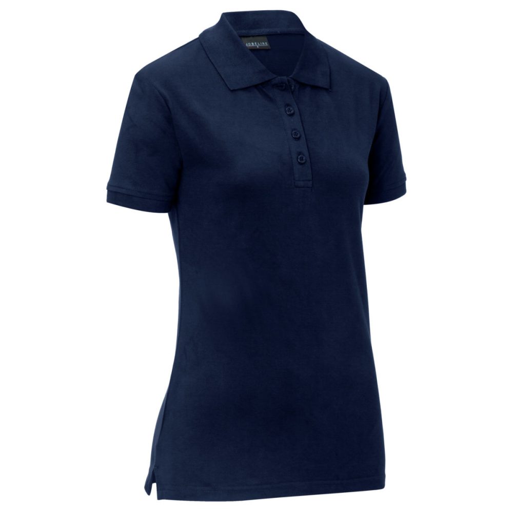 JOBELINE Damen Poloshirt Cato Kurzarm; Kleidergrösse S; navy
