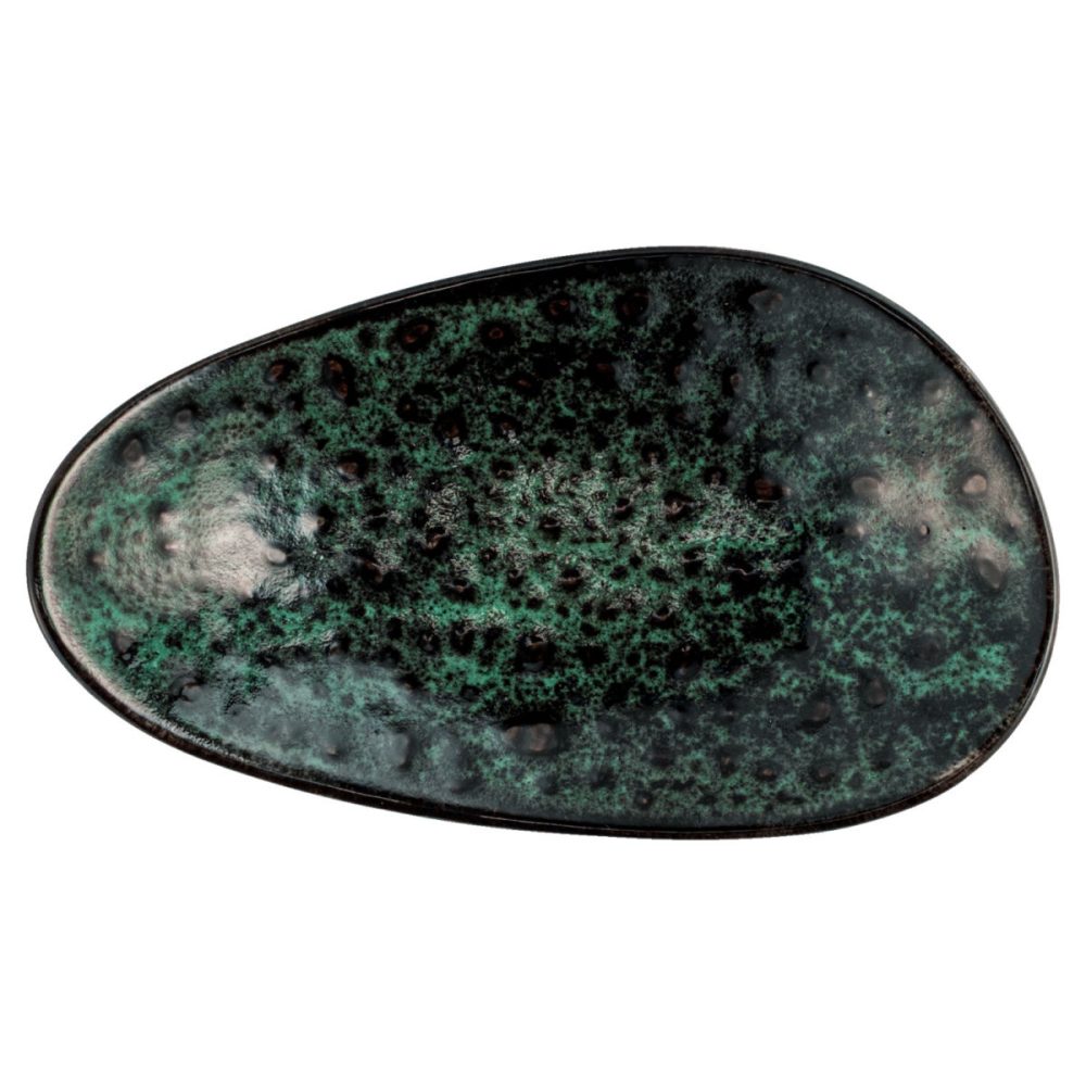 VEGA Servierplatte Black Reef organisch; 17x10x3 cm (LxBxH); grün/schwarz; organisch; 6 Stück / Pack