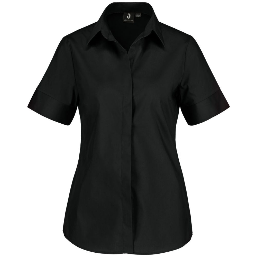 JOBELINE Damen Bluse Fiore Kurzarm; Kleidergrösse 38; schwarz