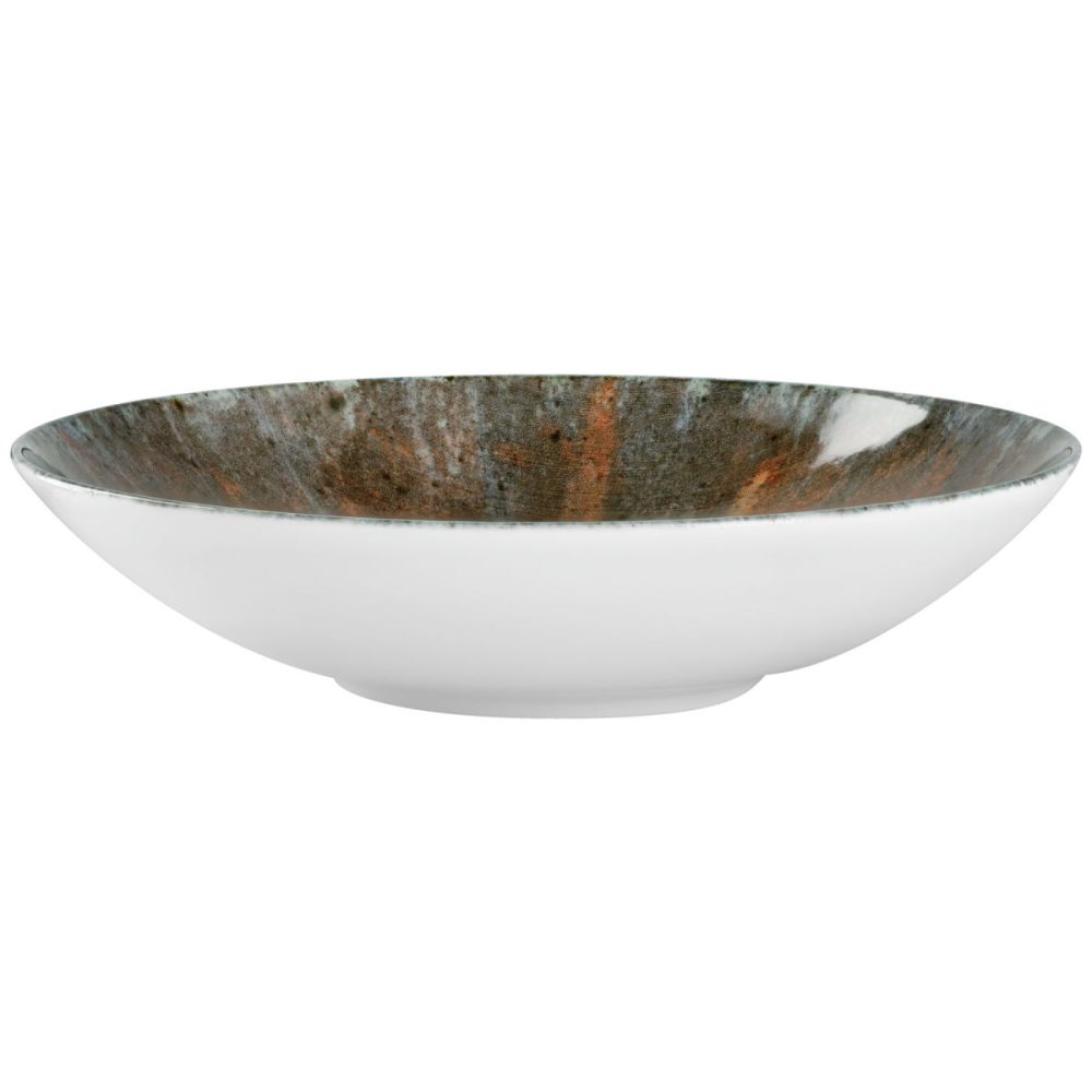 VEGA Teller tief Saturnus; 700 ml, 21.5x5 cm (ØxH); anthrazit/grün/orange; rund; 6 Stück / Pack