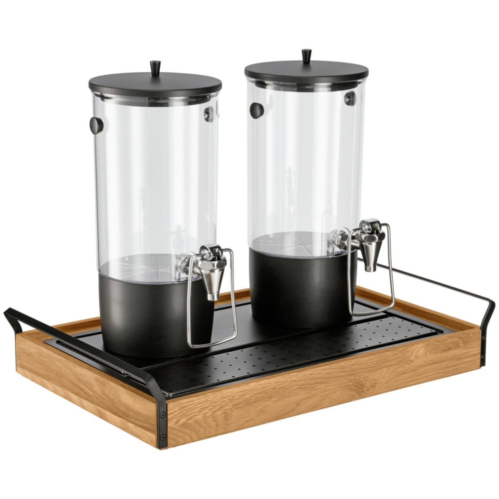 VEGA Saftspender Esino doppelt 1/1; 61.9x38.6x42 cm (LxBxH); eiche/schwarz