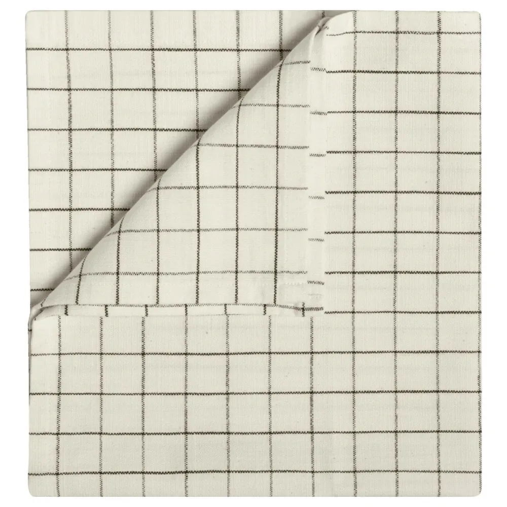ERWIN M. Serviette Skan klein kariert; 50x50 cm (BxL); cremeweiss/anthrazit; 6 Stück / Pack