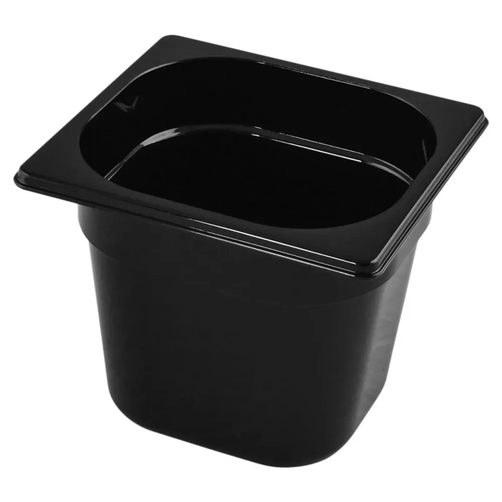 VEGA GN-Behälter Nero 1/6; GN 1/6, 2300 ml, 17.6x16.2x15 cm (LxBxT); schwarz