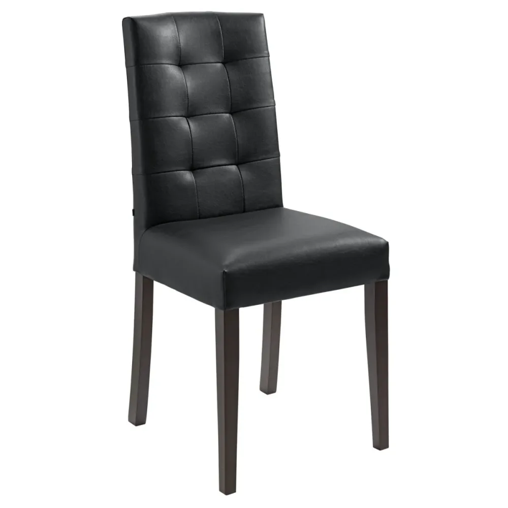 VEGA Polsterstuhl Newham; 45x56x96 cm (BxTxH); Sitz schwarz, Gestell wenge; 2 Stück / Pack