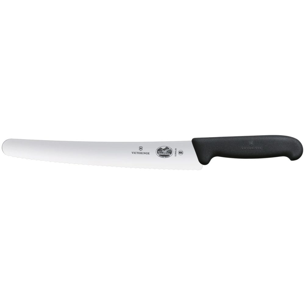 Victorinox Brot- und Konditormesser Fibrox Wellen; Klingenlänge 26 cm, 38.2 cm (L); silber/schwarz