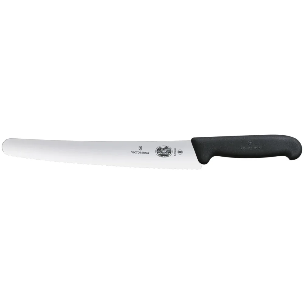 Victorinox Brot- und Konditormesser Fibrox Wellen; Klingenlänge 26 cm, 38.2 cm (L); silber/schwarz