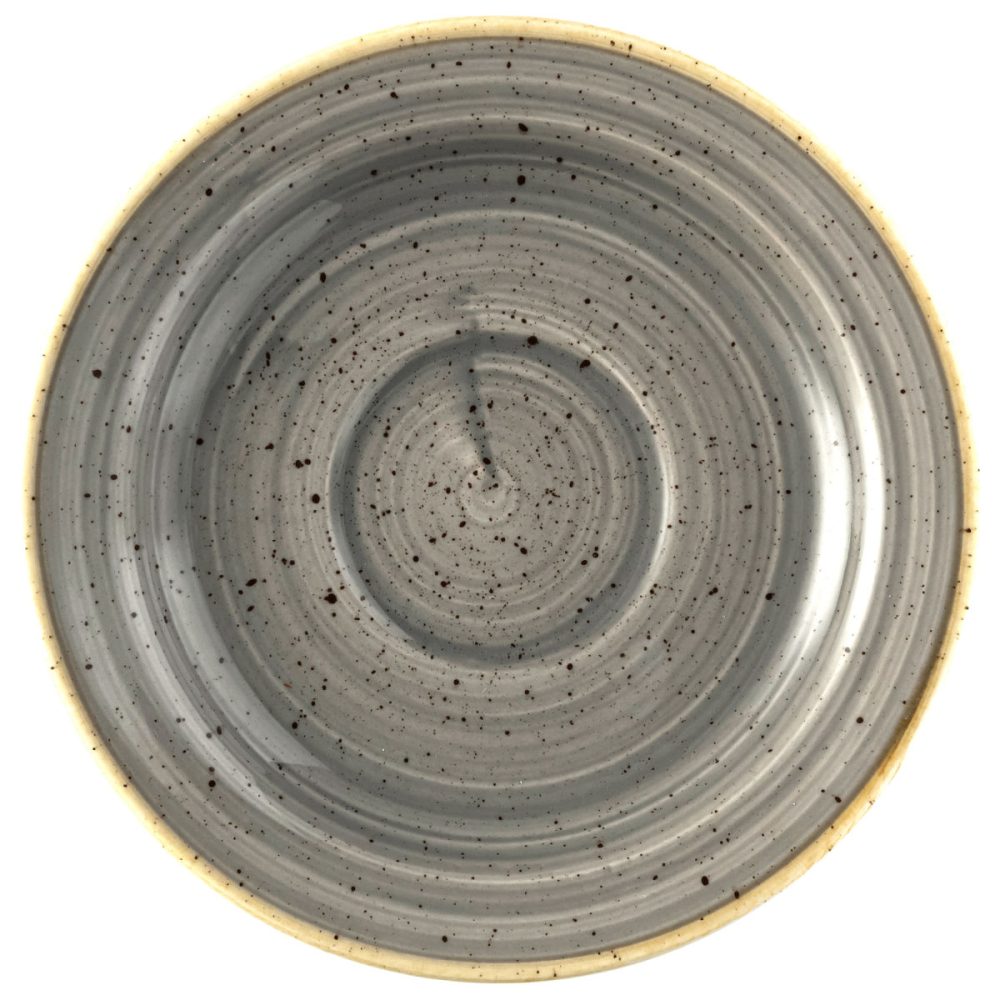 Churchill Untertasse Stonecast Peppercorn; 15 cm (Ø); grau/braun; rund; 12 Stück / Pack
